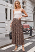 Reversible Leopard Floral Ruffle Hem Southern Maxi Skirt